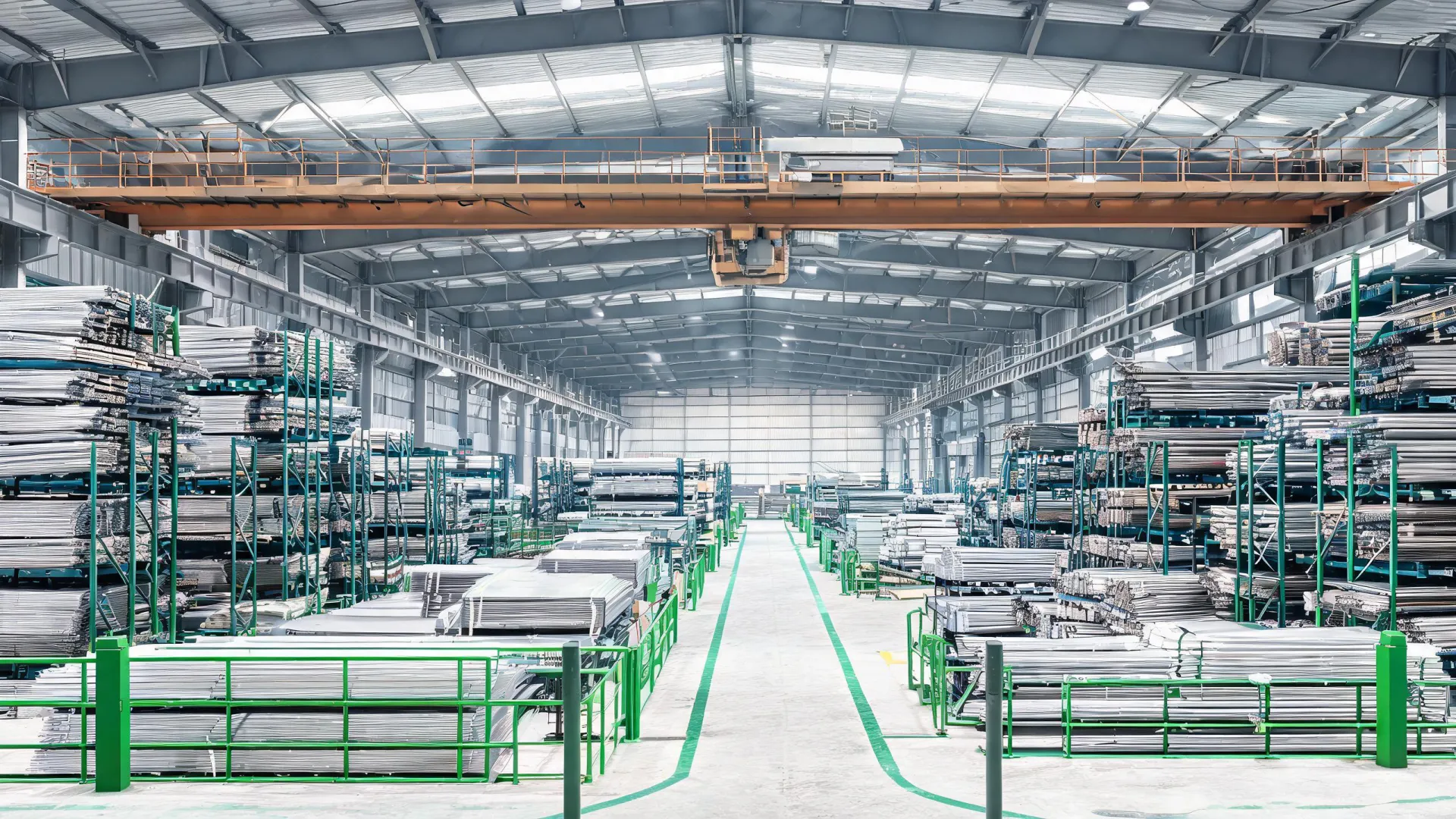 Commercial Metals steel service center stock bay
