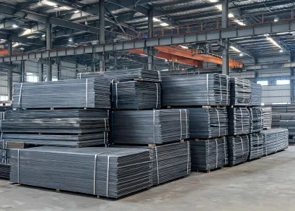 Steel plate and sheet stack